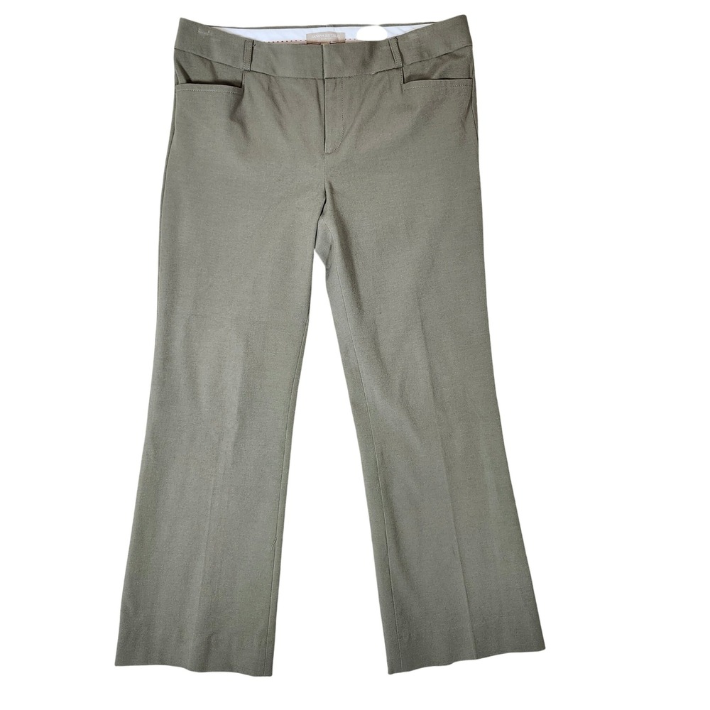 Banana Republic Sloan Fit Stretch Trouser Pant Khaki Green Sz 10 Inseam 29" READ
